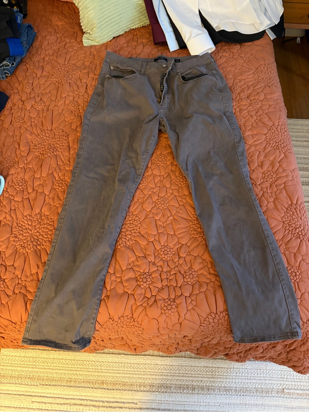 Lucky Brand Men's Slim Straight Pants in Slate Gray